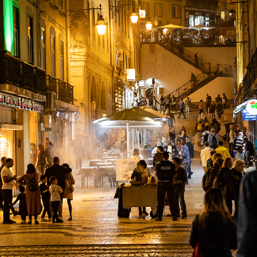 lisbon street scene
